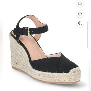 Time and Tru Women's Square Toe Espadrille Wedge Sandals Size 11 NWT